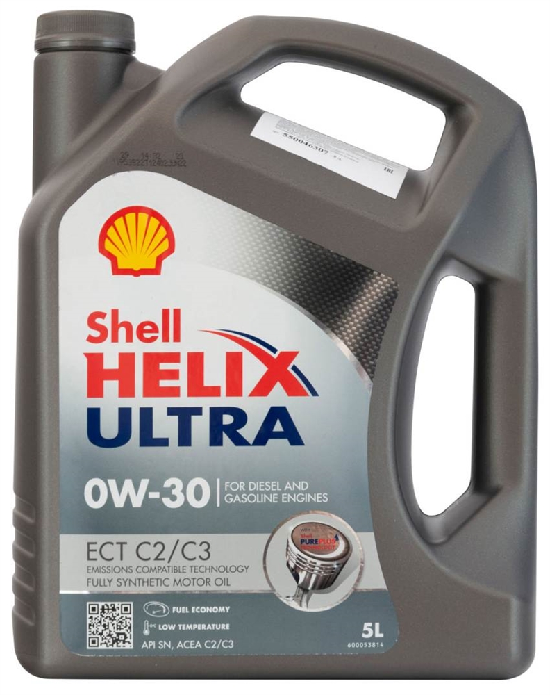 auto-geo.ru - Shell Helix Ultra Ect C2/c3 0W30 Масло моторное синтетическое  5л 550046307