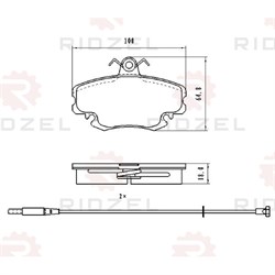 Ridzel Колодки тормозные передние  pdf2121 85289 - фото 336052