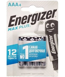 Energizer Max Plus Aaa/e92 Lr03 Батарейка щелочная  1.5V   4шт - фото 392093