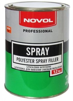 Novol 1201 Spray Шпатлевка жидкая  1.2кг - фото 429314