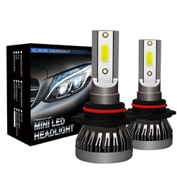 Led Headlight Mini 2 Лампа диод. H1  2шт,9-32V,6000K,6000Lm,радиат.   17138 - фото 450556