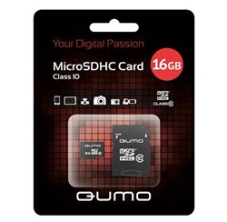 Qumo Карта памяти  16Gb, MicroSD, SDHC, class 10   qm16gmicsdhc10 - фото 451889