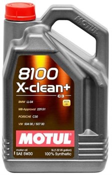 Motul 8100 X-clean+ 5W30 Масло моторное синтетическое  5л   106377 - фото 452167