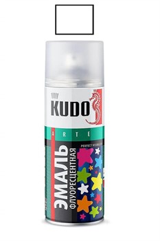 Kudo Ku-1201 Краска аэрозольная флуоресцентная белая  520мл - фото 489728