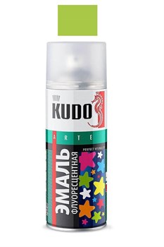 Kudo Ku-1203 Краска аэрозольная флуоресцентная зеленая  520мл - фото 489731