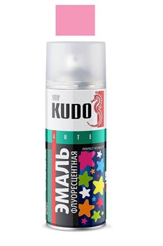 Kudo Ku-1207 Краска аэрозольная флуоресцентная розовая  520мл - фото 489739