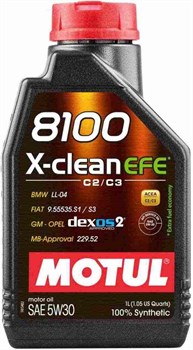 Motul 8100 X-clean Efe 5W30 Масло моторное синтетическое  1л   109470 - фото 489860
