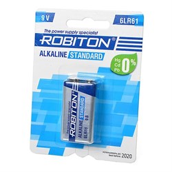 Robiton Standard 6lr61 Батарейка крона  1шт. - фото 501865