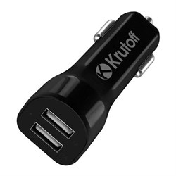 Krutoff Cch-01 АЗУ  2 USB, 2.1A   черное   03580 - фото 544756