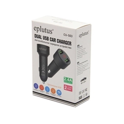 Eplutus Cu-503 АЗУ  2 USB, 2.4A, индикатор напряжения - фото 552034