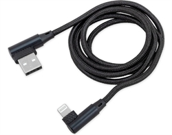 Arnezi A0605028 Кабель с угловым разъемом USB-Lightning  1м, черный - фото 555295