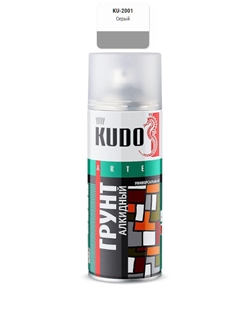 Kudo Ku-2001 Грунт алкидный аэрозольный серый  520мл - фото 555620