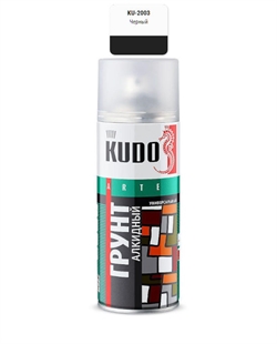 Kudo Ku-2003 Грунт алкидный аэрозольный черный  520мл - фото 555622
