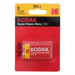 Kodak Super Heavy Duty Zinc 6f22 Батарейка крона  1шт 37937 - фото 561399