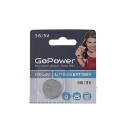 Gopower Cr-1620 Батарейка литиевая  1шт 38154 - фото 563212