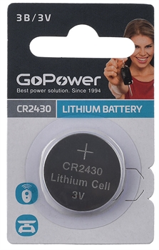 Gopower Cr-2430 Батарейка литиевая  1шт 38159 - фото 567070