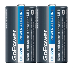 Gopower Lr20 Батарейка алкалиновая  1.5V   2шт 38161 - фото 567071