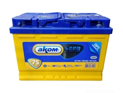 Akom+efb АКБ залитая обратной полярности 75Ah 83439