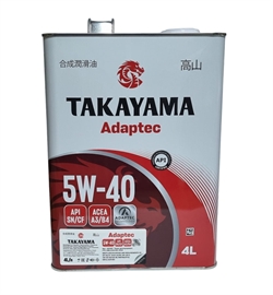 Takayama Adaptec A3/b4 5W40 Масло моторное синтетическое  4л   605587 38254 - фото 571531