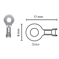 Маяк Клемма круглая под болт M3  мн-33-а 40886