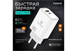 Faizfull Fc208 СЗУ  USB QC3.0+USB Type-C PD30W 40980