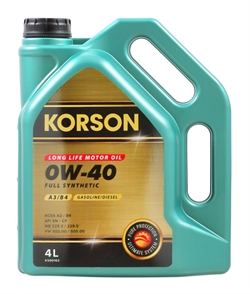 Korson A3/b4 0W40 Масло моторное синтетическое  4л   ks00162 33097