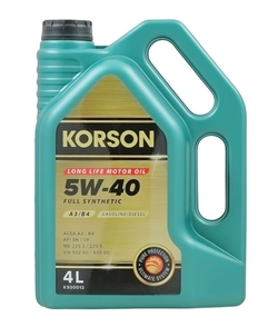 Korson A3/b4 5W40 Масло моторное синтетическое  4л   ks00012 31524
