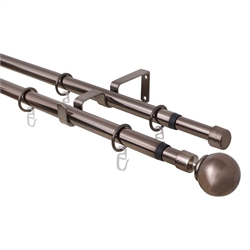 Arttex 15.688  Карниз двойной телескоп. 160-300см, металл.коньяк 43255
