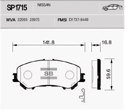 Sangsin Sp1715 Колодки тормозные передние 61262