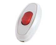 Tdm Выключатель на шнур белый с красной кнопкой  6A, 250V   sq1806-0221