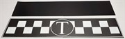 Torinoauto Знак-молдинг магнитный такси  черно-белый  2шт  59x11см   09142