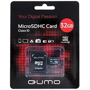 Qumo Карта памяти  32Gb, MicroSD, SDHC, class 10   qm32gmicsdhc10