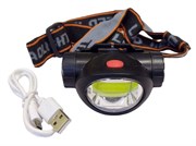 Bl-204 Фонарь на голову с USB зарядкой  3 режима   bl-304