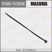 Masuma Хомут пластиковый 8x200мм  черный   ygs-1026