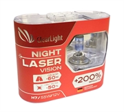 Clearlight Night Laser Набор ламп галогеновых 55w+200%  H7 15477