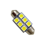 Avs Sv012 T11 Лампа салона диодная белая  6SMD 5050, 36мм, к-т 2 шт 16976