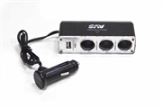 Avs Cs313u Разветвитель питания в прикуриватель с USB  3 гнезда 34471
