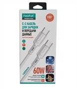 Faizfull Кабель USB Type-C - USB Type-C  1м, 60W   fr80 c-c 40813
