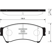 Sangsin Колодки тормозные дисковые  sp1475 80474