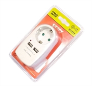 Старт Блок розеточный с заземл.+2 USB порта на 2.5A 16А,1 гн.,3.5kW   4670042087121 43028