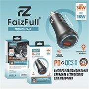 Faizfull Fz40 АЗУ  USB-C  30W +USB-A  20W 100623