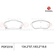 Ridzel Колодки тормозные передние TOYOTA Corolla  13->   pgf2318